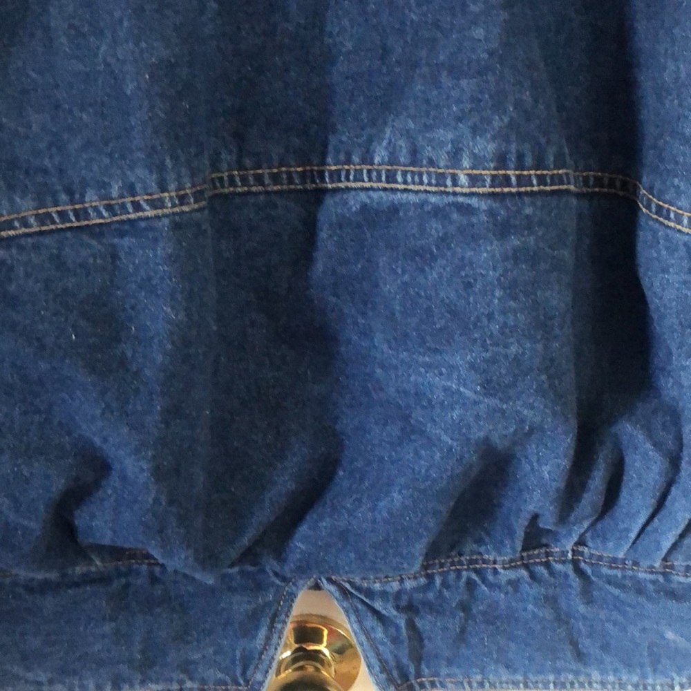 Woman’s Y2k unique retro rare VTG Denim Blue jean Jacket - Picture 13 of 16